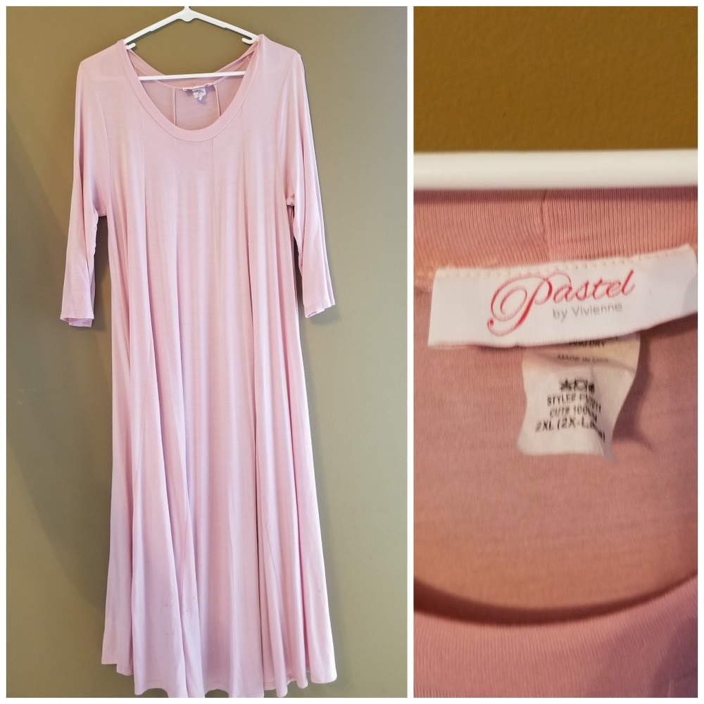 Pink A line trapeze dress